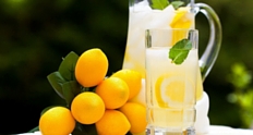 Image Mineral Water and Lemon Juice
