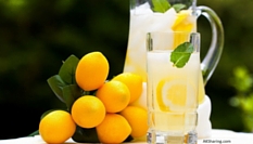 Image Mineral Water and Lemon Juice